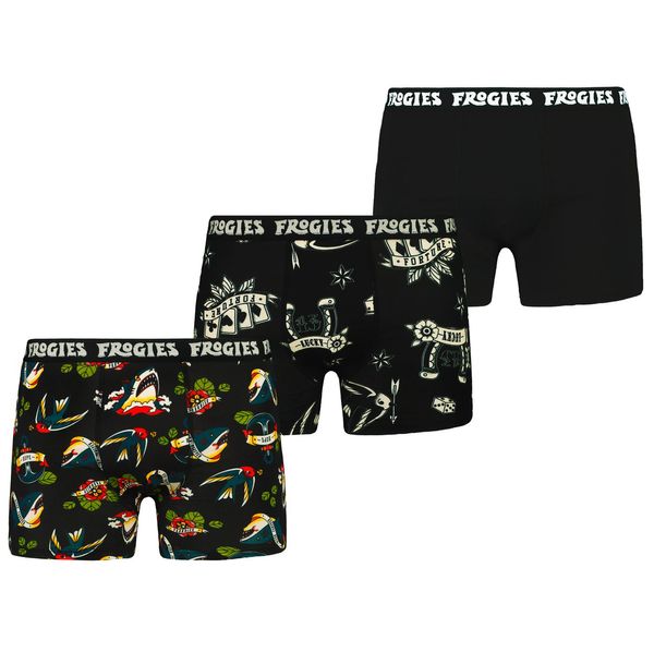 Frogies Men's boxers Old school tattoo 3P Frogies Christmas