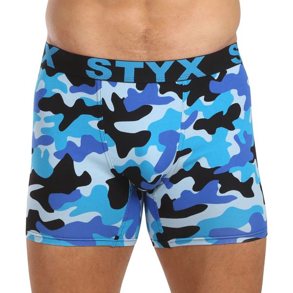 STYX Men's boxers Styx long art sports rubber camouflage blue