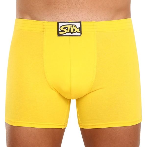 STYX Men's boxers Styx long classic elastic yellow