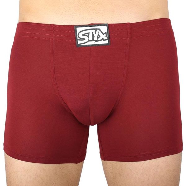 STYX Men's boxers Styx long classic rubber burgundy