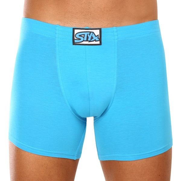 STYX Men's boxers Styx long classic rubber light blue