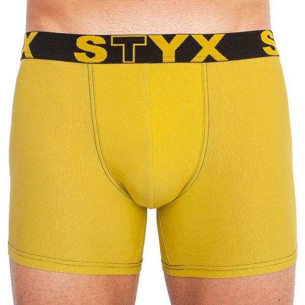 STYX Men's boxers Styx long sports rubber green-yellow