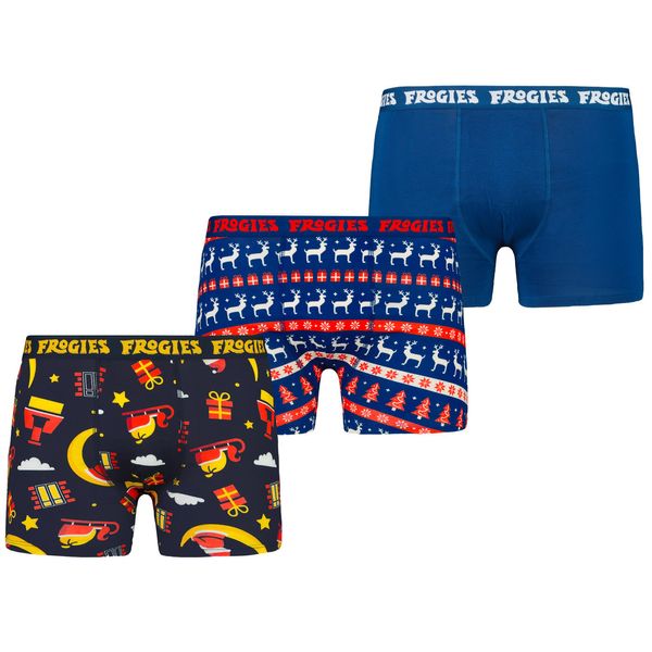 Frogies Men's boxers Winter Santa 3P Frogies Christmas