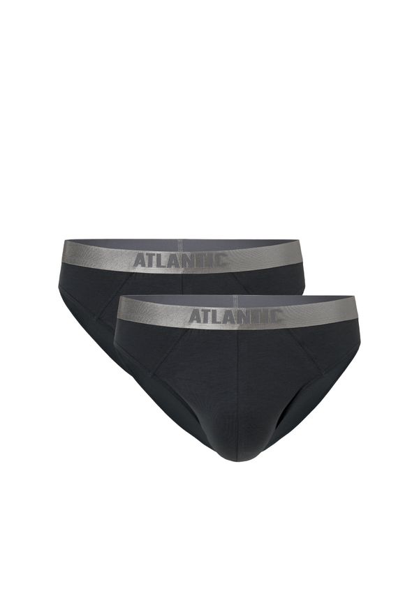 Atlantic Men's briefs in Pima cotton ATLANTIC 2Pack - dark gray