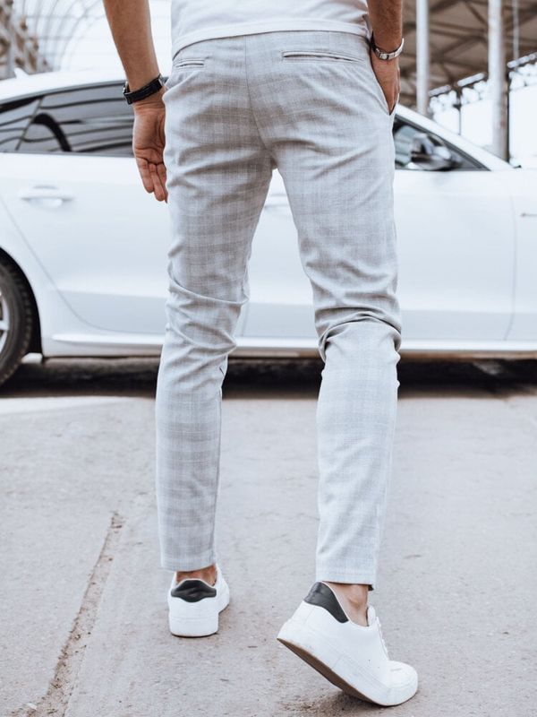 DStreet Men's Casual Trousers Light Grey Dstreet