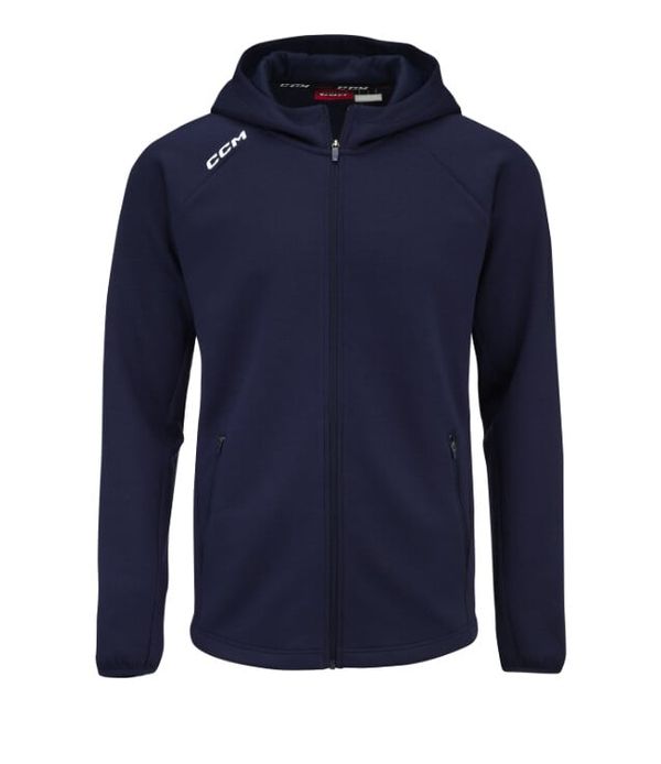 CCM Men's CCM LOCKER ROOM FLEECE FULL ZIP HOODIE true navy