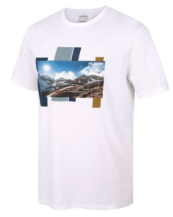 HUSKY Men's cotton T-shirt HUSKY Tee Skyline M white