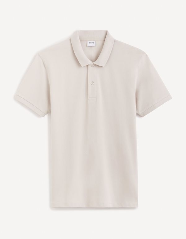 Celio Men's cream polo shirt Celio Teone