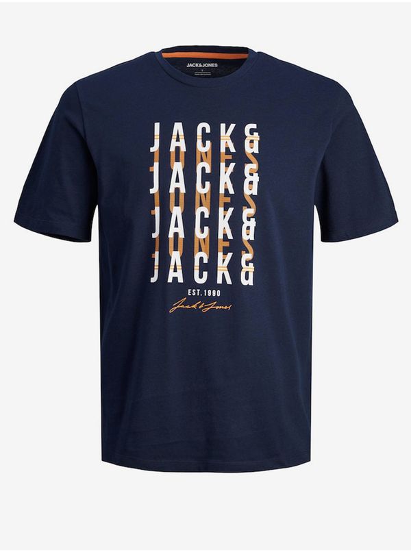 Jack & Jones Men's Dark Blue T-Shirt Jack & Jones Delvin - Men's
