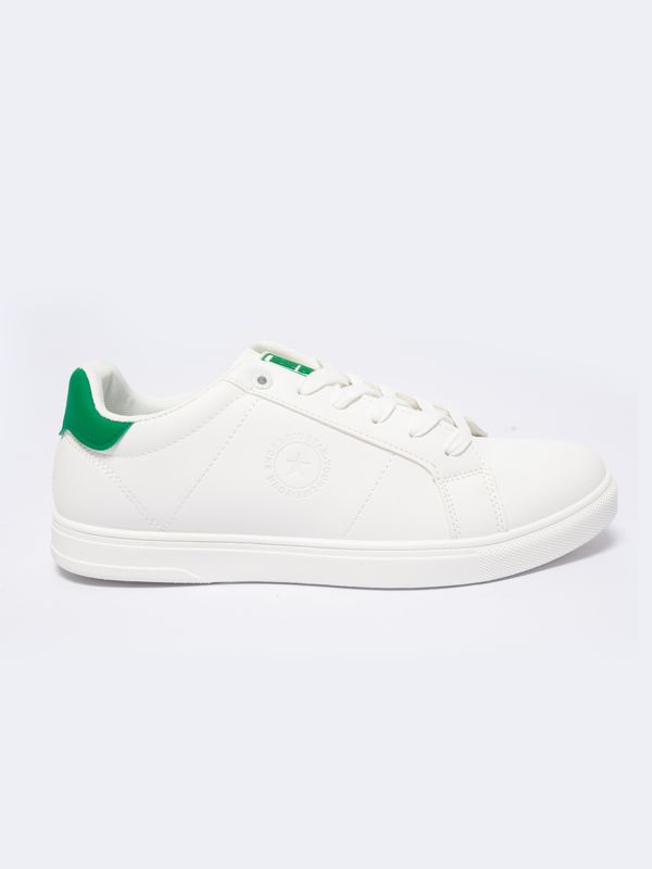 BIG STAR SHOES Men's Eco Leather Big Star White Low-Top Sneakers