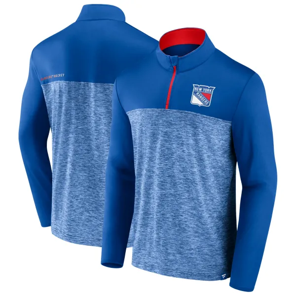Fanatics Men's Fanatics Mens Iconic Defender 1/4 Zip New York Rangers Sweatshirt