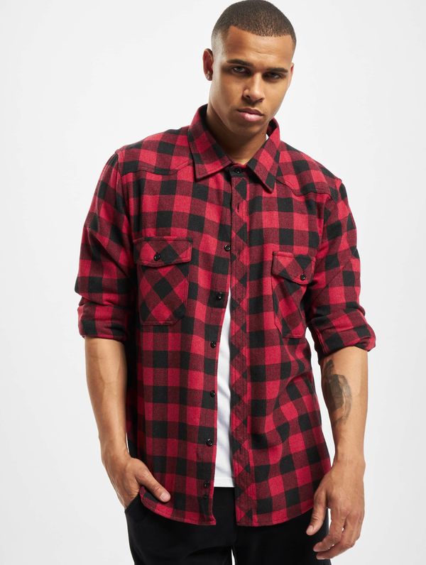 DEF Men's flannel shirt Hemd Maxim red