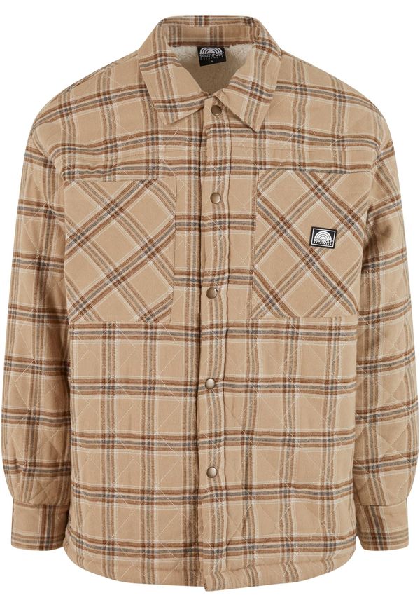 Southpole Men's flannel shirt jacket beige