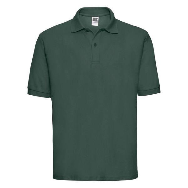 RUSSELL Men's Green Polycotton Polo Shirt Russell