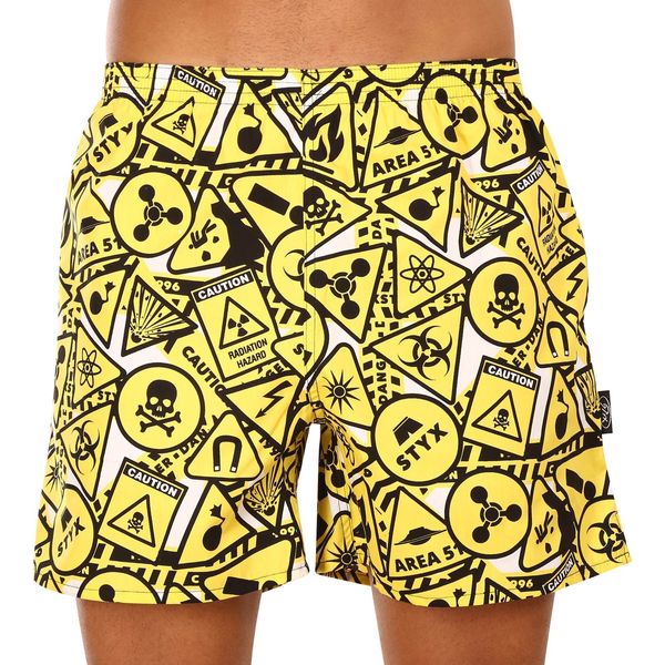 STYX Men's homemade shorts with pockets Styx Warning