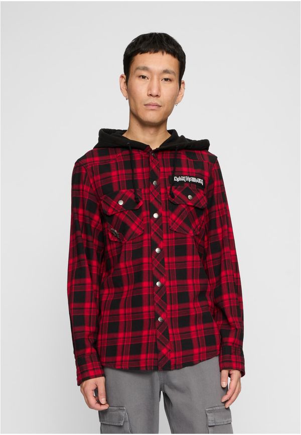 Brandit Men's hooded shirt Iron Maiden Checkshirt Eddy red/black