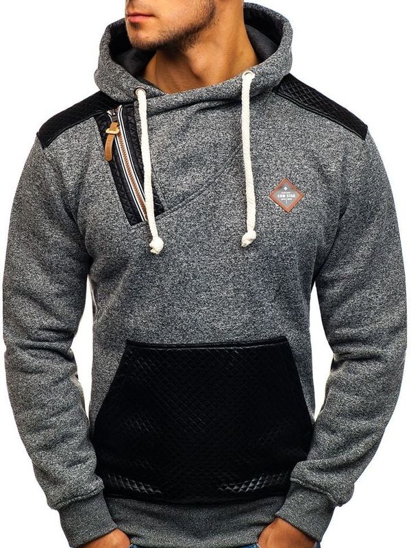 Kesi Men's hooded sweatshirt Denley 3568 - dark grey,