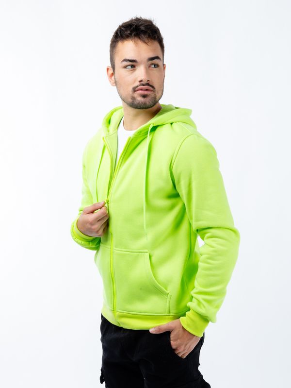 Glano Men's hooded sweatshirt GLANO - bright green