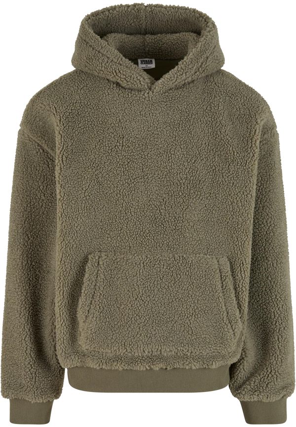 Urban Classics Men's hoodie Teddy Hoody light green