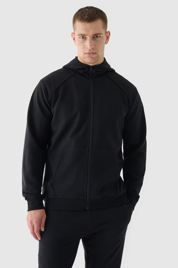 4F Men's Hoodie Zip 4F Black 4FWAW24TSW