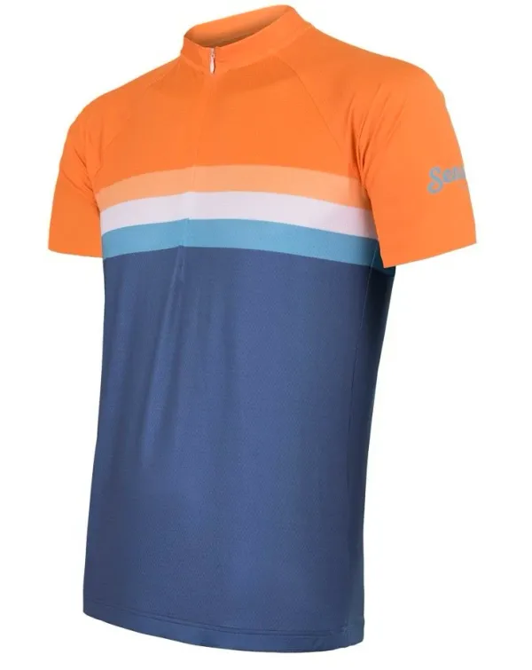 Sensor Men's Jersey Sensor Cyklo Summer Stripe Blue/Orange