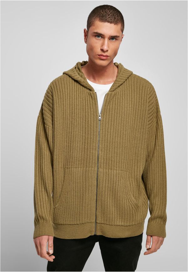 Urban Classics Men's Knitted Zip Hoody Olive