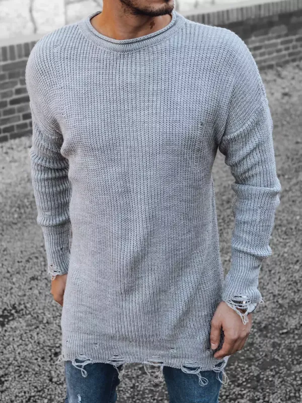 DStreet Men's Light Grey Dstreet Sweater