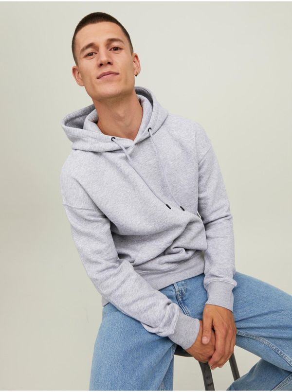 Jack & Jones Men's Light Grey Hoodie Jack & Jones Star - Men's