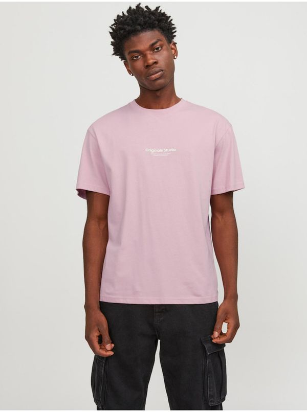 Jack & Jones Men's Light Pink T-Shirt Jack & Jones Vesterbro - Men's