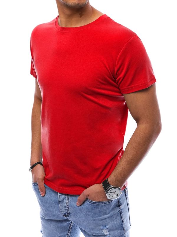DStreet Men's monochrome T-shirt red Dstreet
