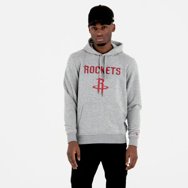 New Era Men's New Era NBA Remaining Teams Hoodie Houston Rockets Light Grey, XL