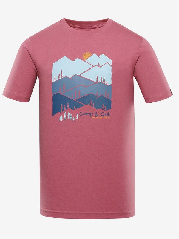 ALPINE PRO Men's old pink T-shirt ALPINE PRO Ecc