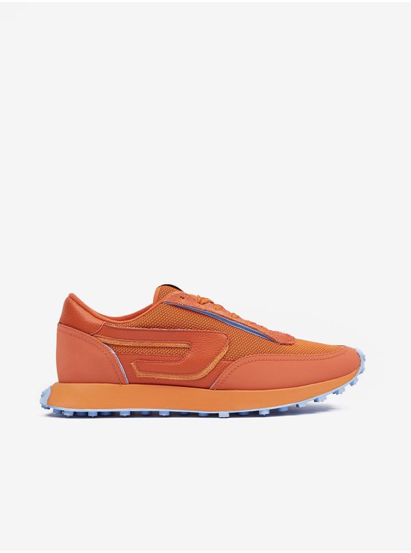 Diesel Men's Orange Sneakers with Leather Detail Diesel Racer - Men's