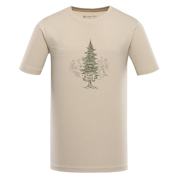 ALPINE PRO Men's organic cotton T-shirt ALPINE PRO EKK white pepper variant pb