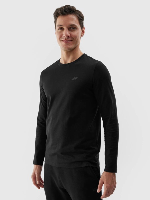 4F Men's Plain Long Sleeve T-Shirt 4F - Black