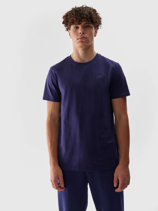 4F Men's Plain T-Shirt Regular 4F - Navy Blue