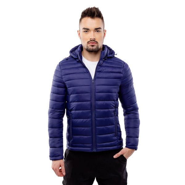 Glano Men's quilted Jacket GLANO - blue