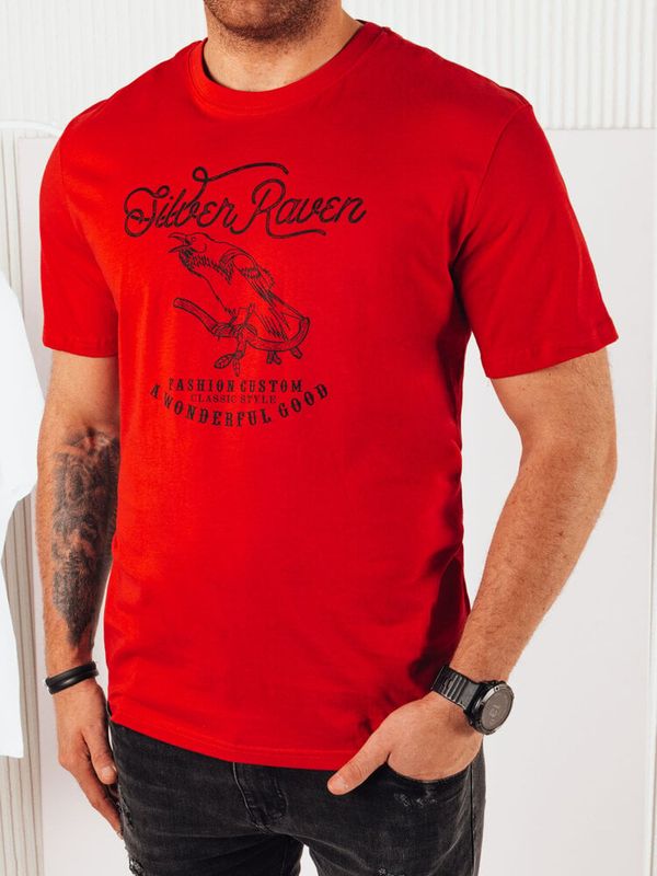 DStreet Men's red T-shirt with Dstreet print
