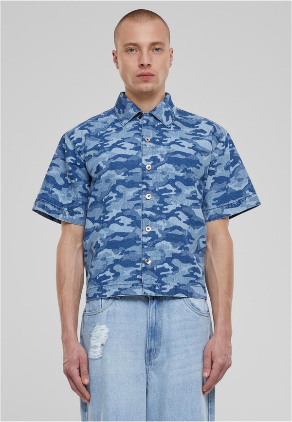 UC Men Men's shirt with print - camouflage/blue