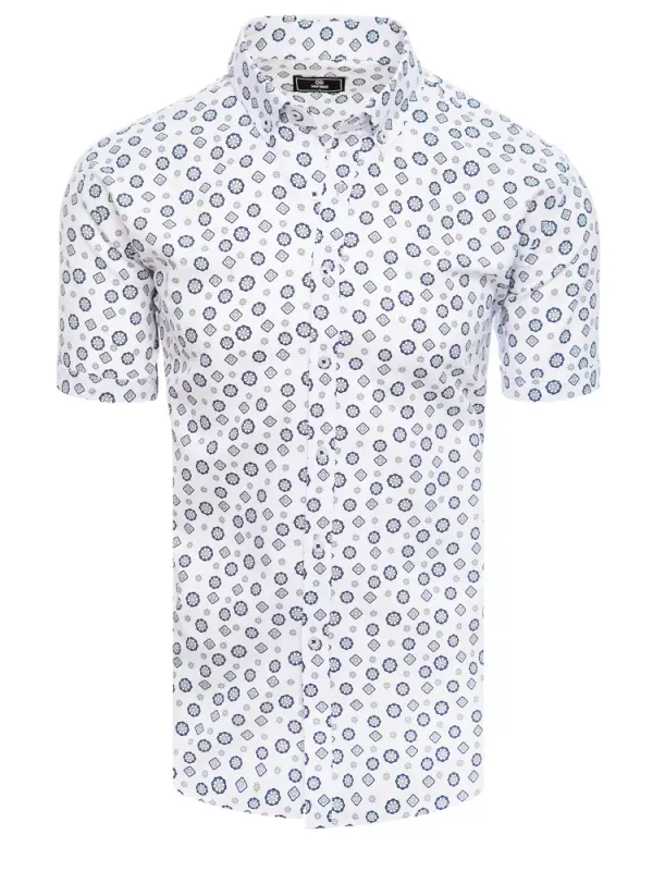 DStreet Men's Short Sleeve Shirt White Dstreet