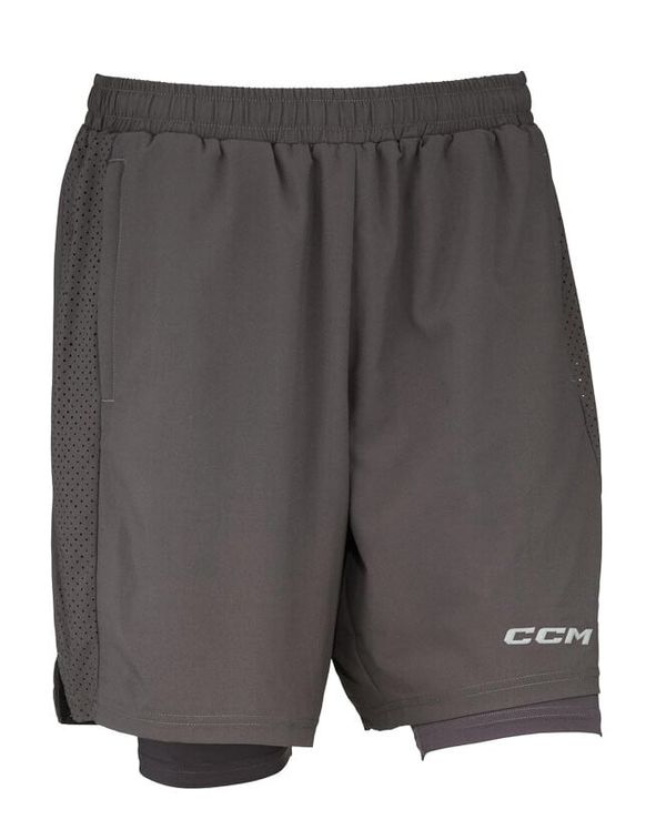 CCM Men's Shorts CCM 2 IN 1 Training Short Charcoal L