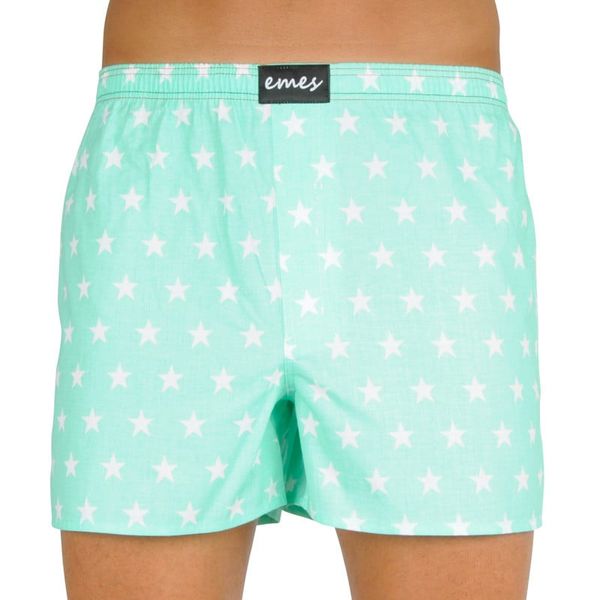 emes Men's shorts Emes stars on green