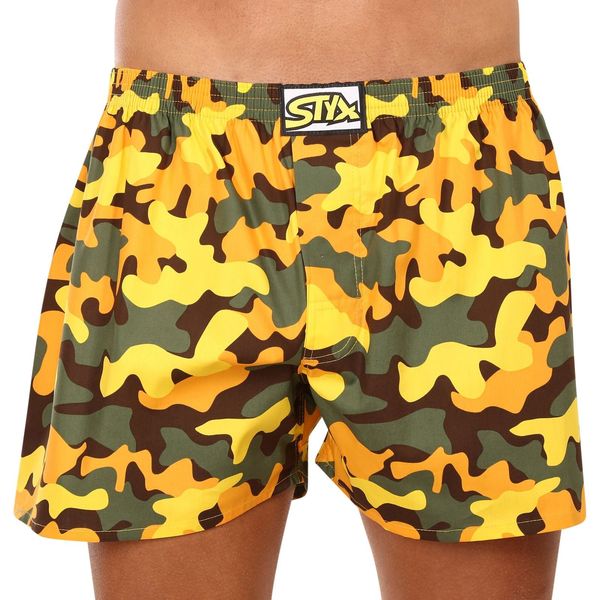 STYX Men's shorts Styx art classic rubber oversize camouflage yellow