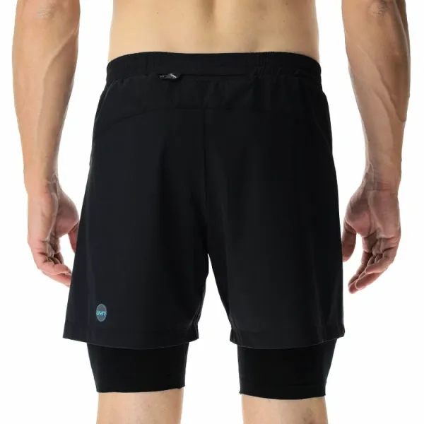 UYN Men's Shorts UYN RUNNING EXCELERATION OW PERFORMANCE 2IN1 SHORT Black