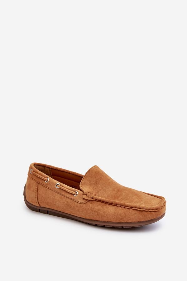 Kesi Men's slip-on loafers Camel Rayan Suede