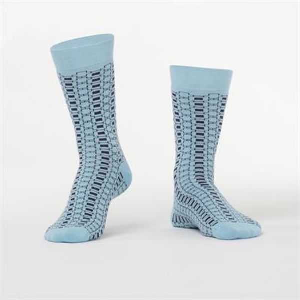 FASARDI Men's socks with blue pattern