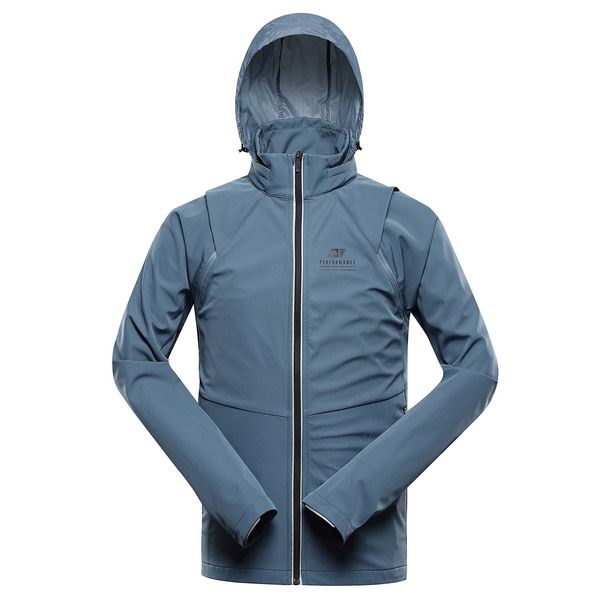 ALPINE PRO Men's softshell jacket-vest with 2-in-1 membrane ALPINE PRO SPERT blue mirage