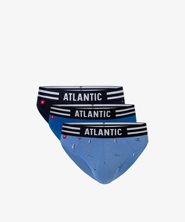 Atlantic Men's sports briefs ATLANTIC 3Pack - multicolor/blue