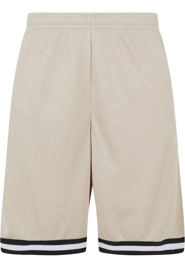 UC Men Men's Stripes Mesh Shorts - Beige/Black