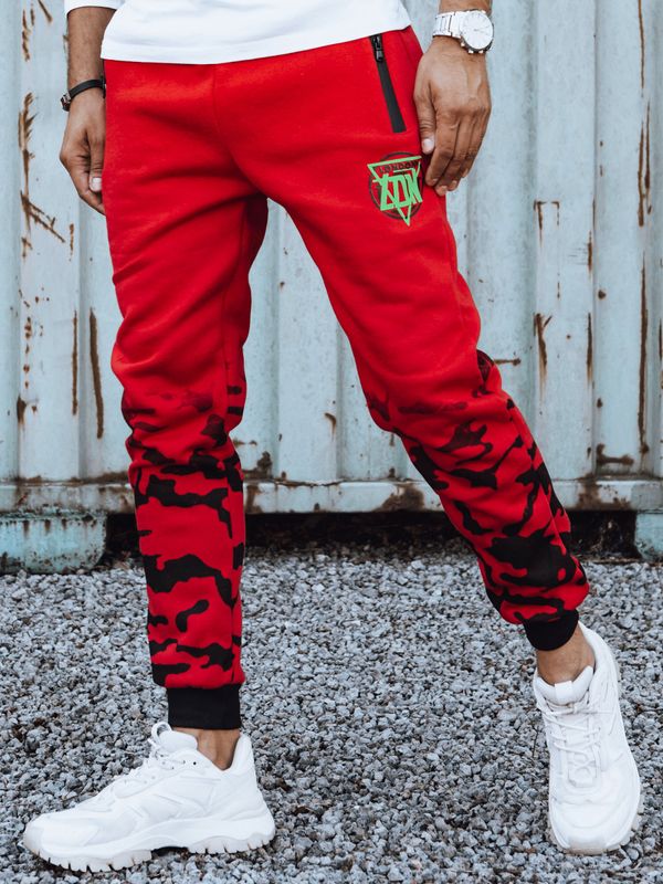 DStreet Men's sweatpants with red print Dstreet